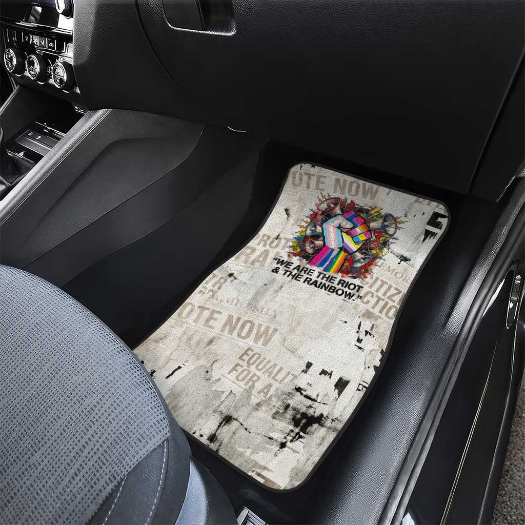 Loud & Proud Car Mats Riot and the Rainbow Protest Art