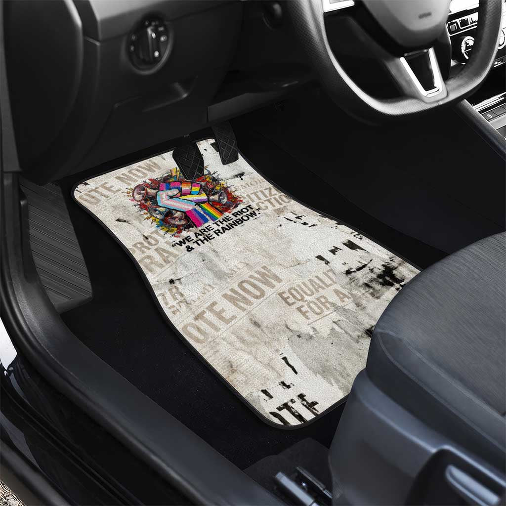 Loud & Proud Car Mats Riot and the Rainbow Protest Art