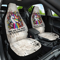 Loud & Proud Car Seat Cover Riot and the Rainbow Protest Art