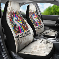Loud & Proud Car Seat Cover Riot and the Rainbow Protest Art