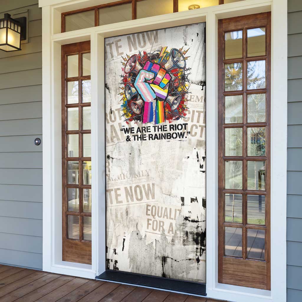 Loud & Proud Door Cover Riot and the Rainbow Protest Art