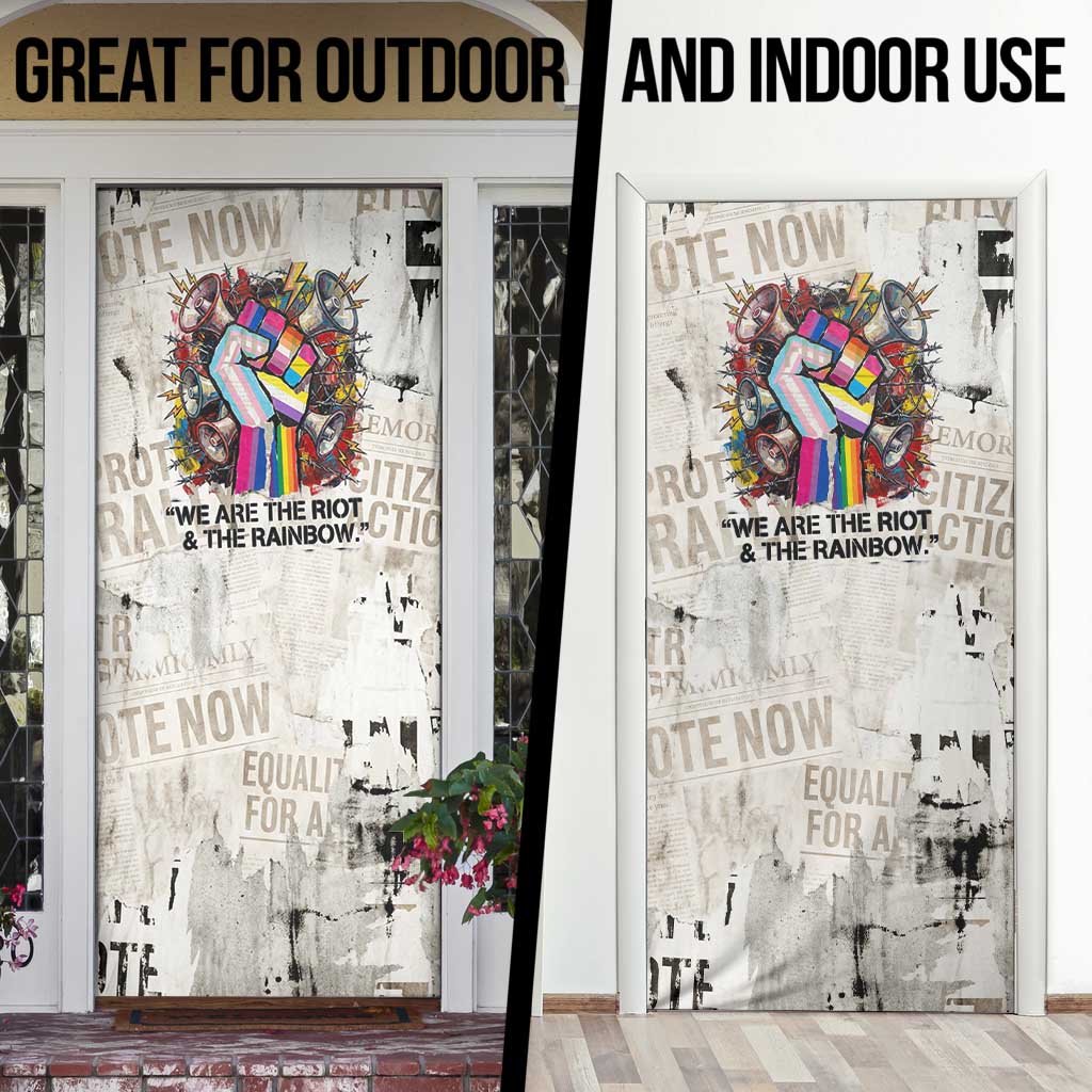 Loud & Proud Door Cover Riot and the Rainbow Protest Art