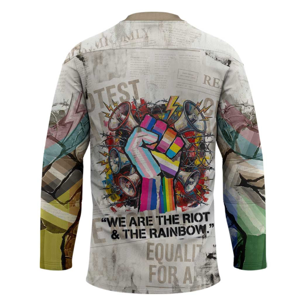 Loud & Proud Hockey Jersey Riot and the Rainbow Protest Art