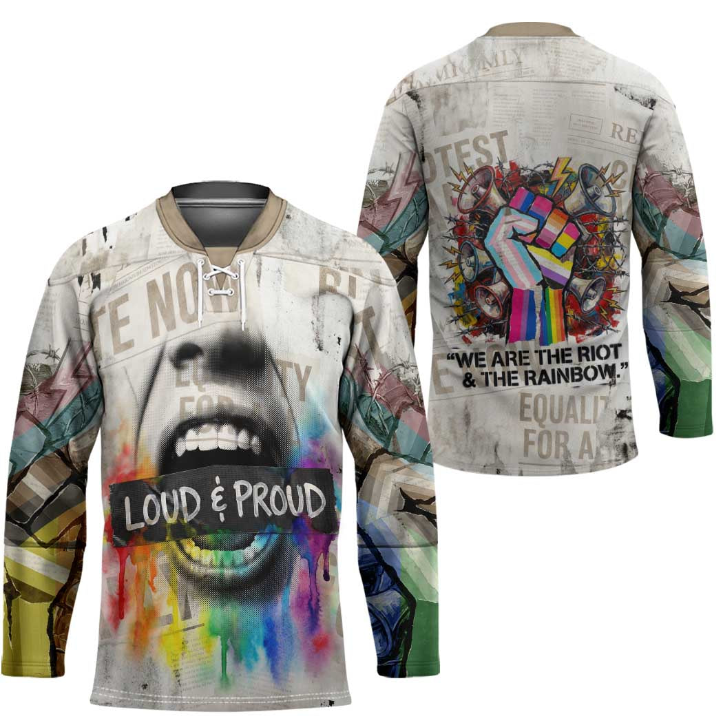 Loud & Proud Hockey Jersey Riot and the Rainbow Protest Art