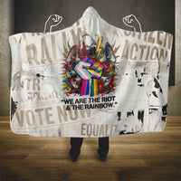 Loud & Proud Hooded Blanket Riot and the Rainbow Protest Art