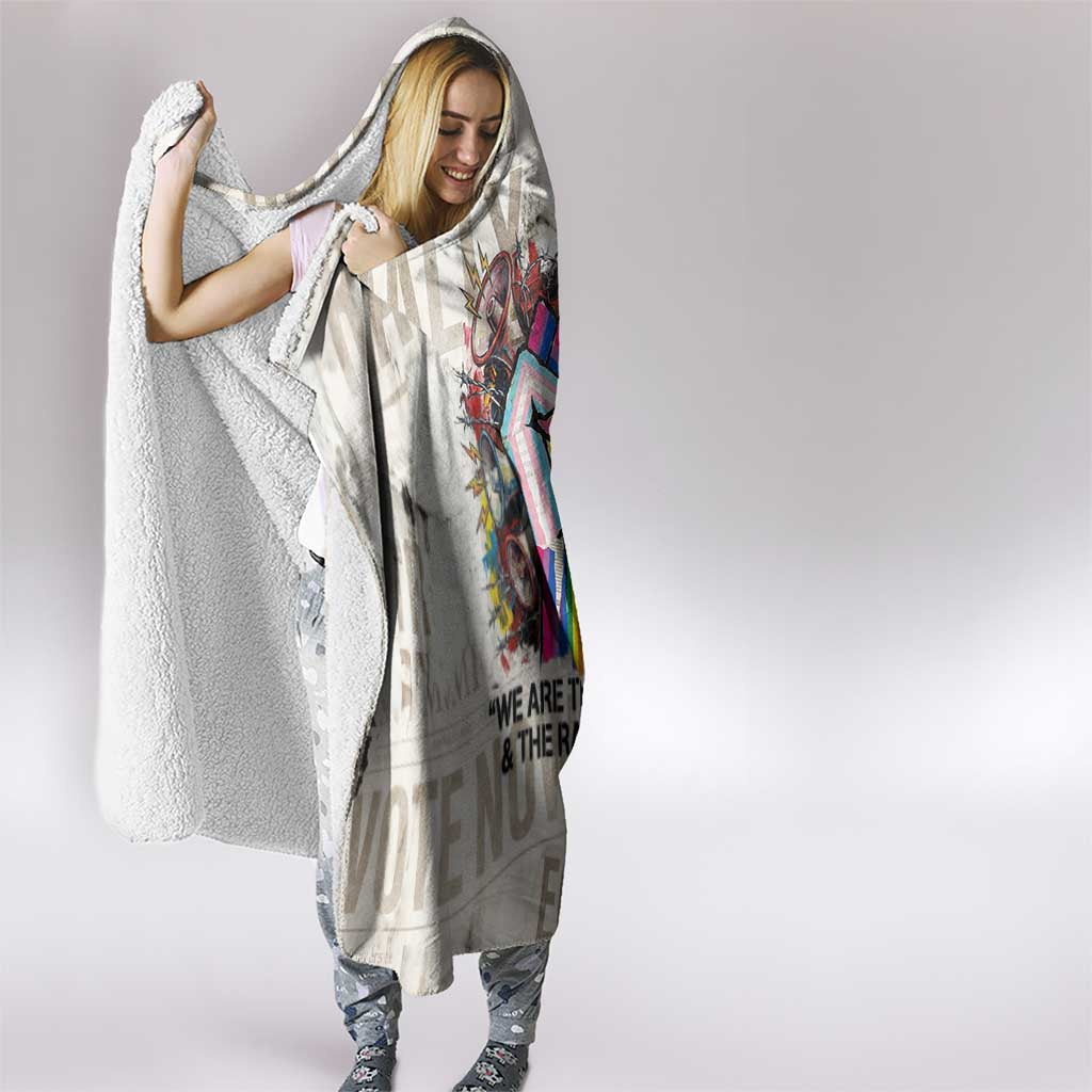 Loud & Proud Hooded Blanket Riot and the Rainbow Protest Art