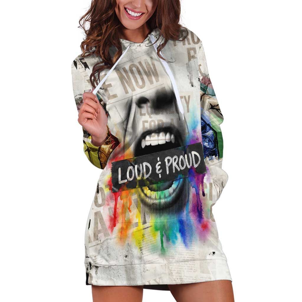 Loud & Proud Hoodie Dress Riot and the Rainbow Protest Art