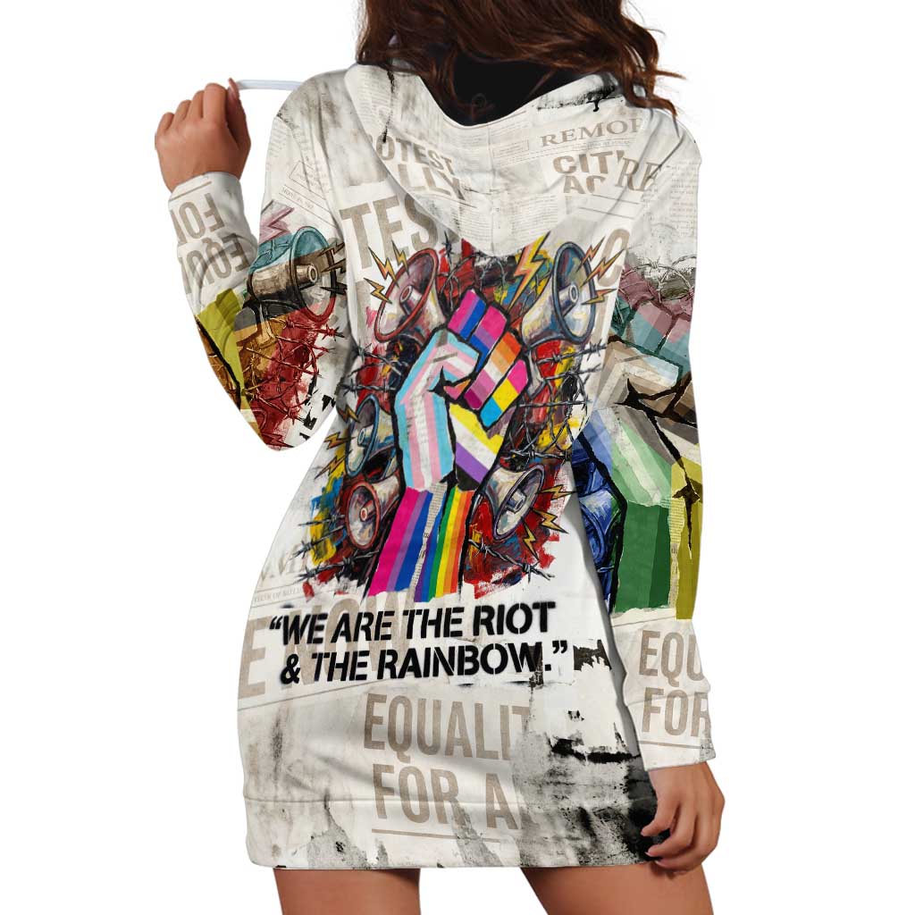 Loud & Proud Hoodie Dress Riot and the Rainbow Protest Art