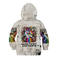 Loud & Proud Kid Hoodie Riot and the Rainbow Protest Art