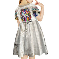 Loud & Proud Kid Short Sleeve Dress Riot and the Rainbow Protest Art