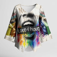 Loud & Proud Kimono Sleeve Blouse Riot and the Rainbow Protest Art
