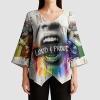 Loud & Proud Kimono Sleeve Blouse Riot and the Rainbow Protest Art