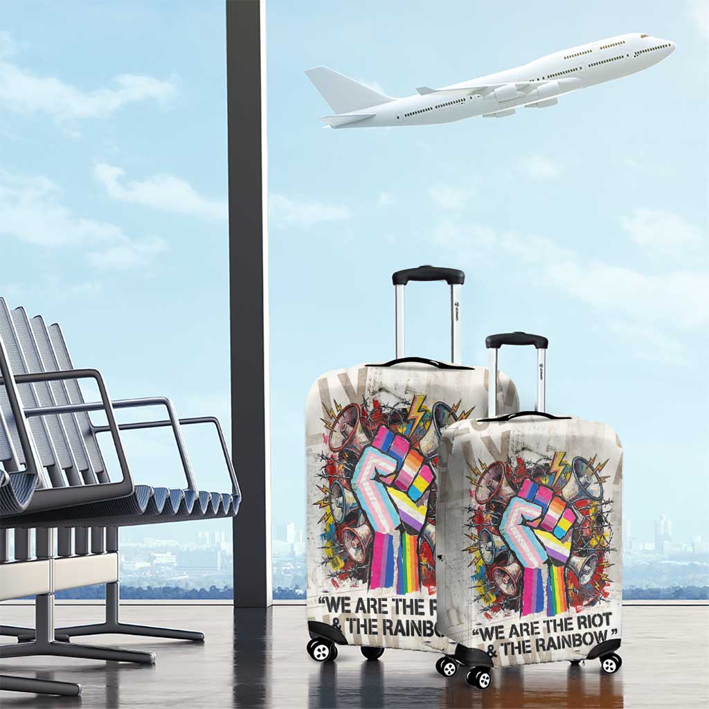 Loud & Proud Luggage Cover Riot and the Rainbow Protest Art