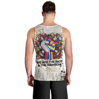Loud & Proud Men Tank Top Riot and the Rainbow Protest Art