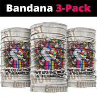 Loud & Proud Neck Gaiter Riot and the Rainbow Protest Art