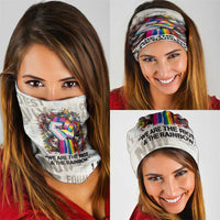 Loud & Proud Neck Gaiter Riot and the Rainbow Protest Art