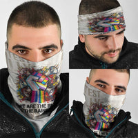 Loud & Proud Neck Gaiter Riot and the Rainbow Protest Art