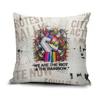Loud & Proud Pillow Cover Riot and the Rainbow Protest Art