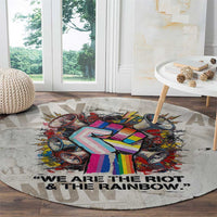 Loud & Proud Round Carpet Riot and the Rainbow Protest Art