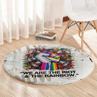 Loud & Proud Round Carpet Riot and the Rainbow Protest Art