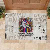 Loud & Proud Rubber Doormat Riot and the Rainbow Protest Art