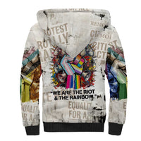 Loud & Proud Sherpa Hoodie Riot and the Rainbow Protest Art