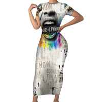 Loud & Proud Short Sleeve Bodycon Dress Riot and the Rainbow Protest Art