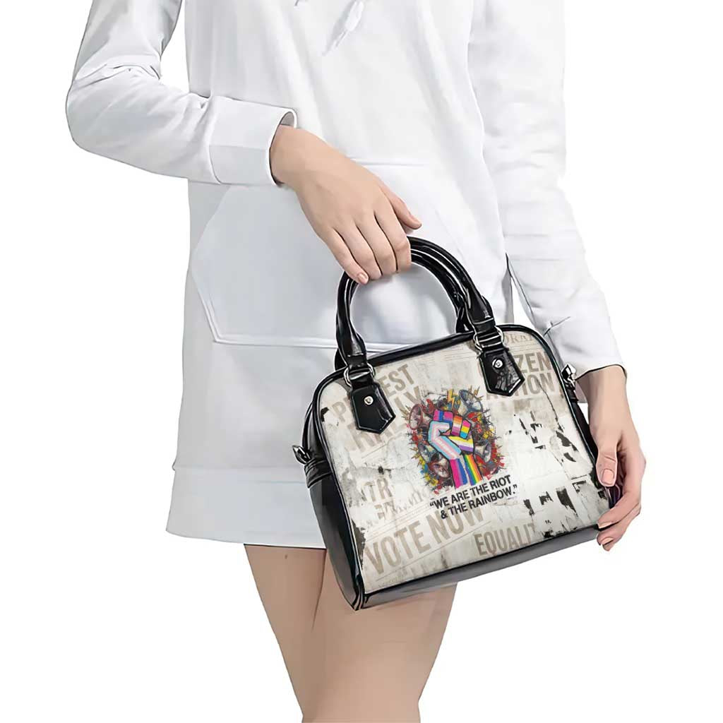 Loud & Proud Shoulder Handbag Riot and the Rainbow Protest Art