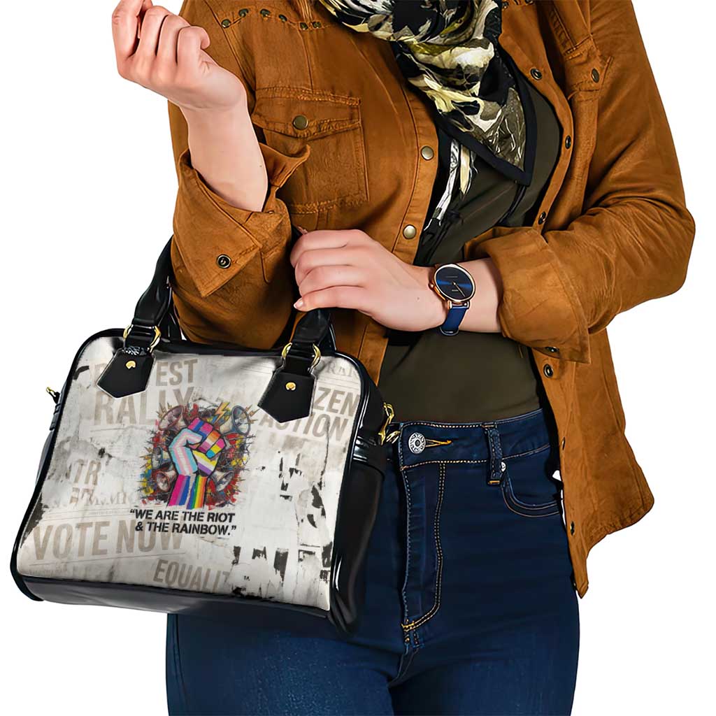 Loud & Proud Shoulder Handbag Riot and the Rainbow Protest Art