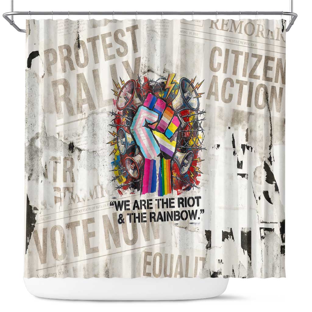 Loud & Proud Shower Curtain Riot and the Rainbow Protest Art