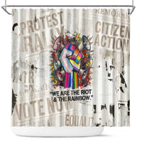 Loud & Proud Shower Curtain Riot and the Rainbow Protest Art