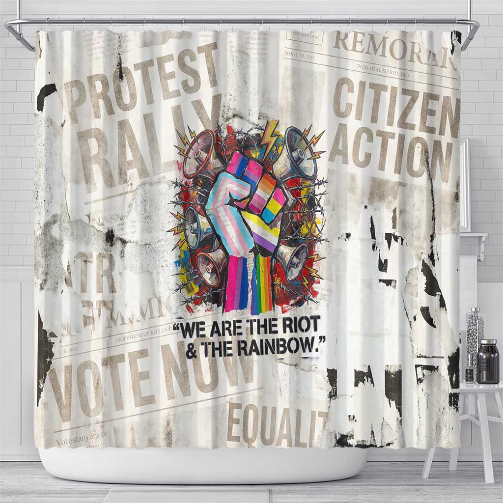Loud & Proud Shower Curtain Riot and the Rainbow Protest Art