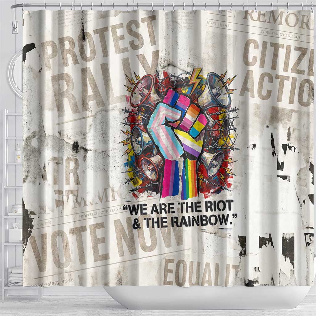 Loud & Proud Shower Curtain Riot and the Rainbow Protest Art