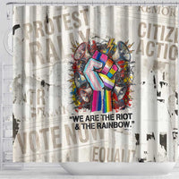 Loud & Proud Shower Curtain Riot and the Rainbow Protest Art