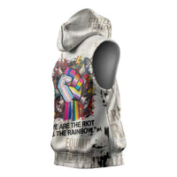 Loud & Proud Sleeveless Hoodie Riot and the Rainbow Protest Art