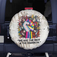 Loud & Proud Spare Tire Cover Riot and the Rainbow Protest Art