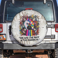 Loud & Proud Spare Tire Cover Riot and the Rainbow Protest Art