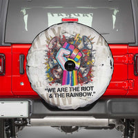 Loud & Proud Spare Tire Cover Riot and the Rainbow Protest Art
