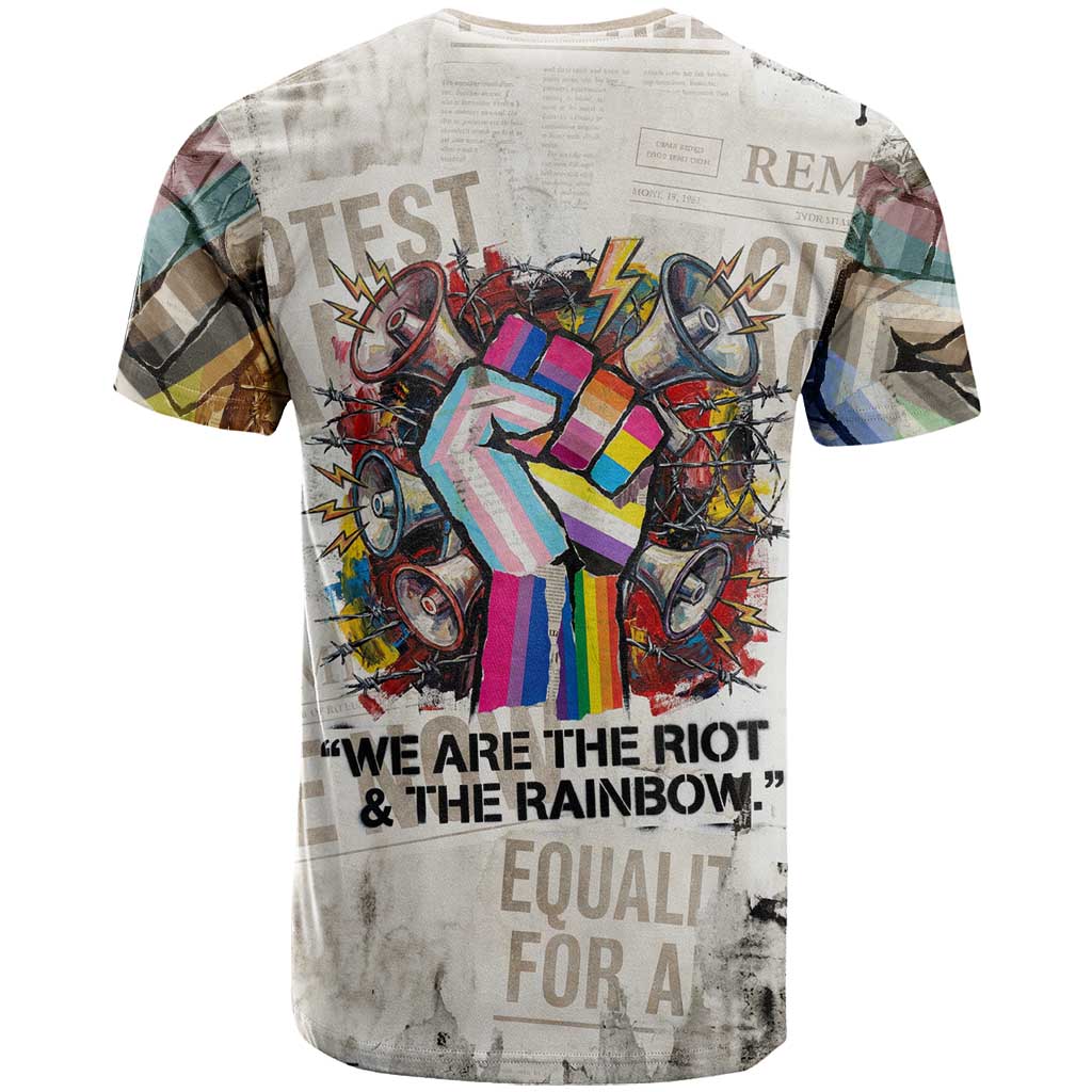Loud & Proud T Shirt Riot and the Rainbow Protest Art