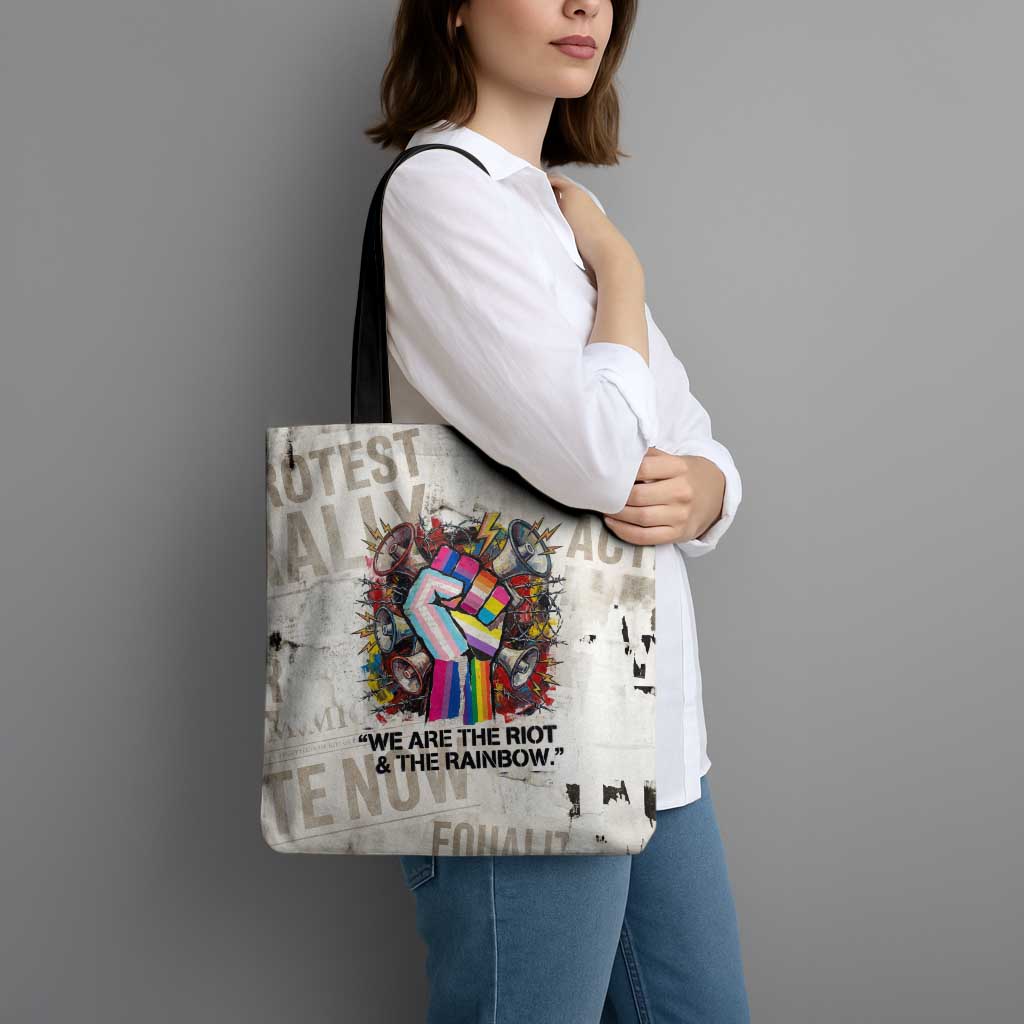 Loud & Proud Tote Bag Riot and the Rainbow Protest Art