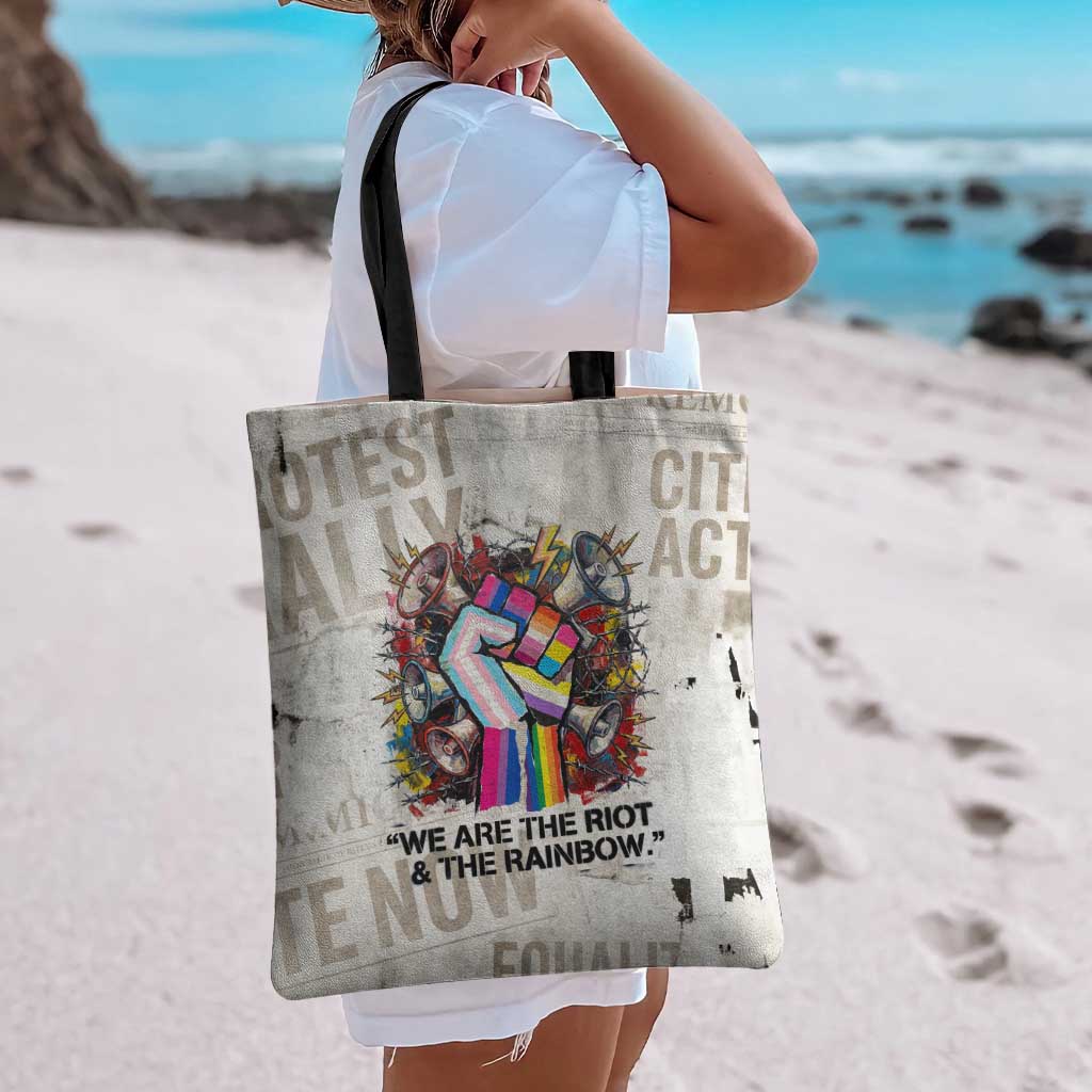 Loud & Proud Tote Bag Riot and the Rainbow Protest Art
