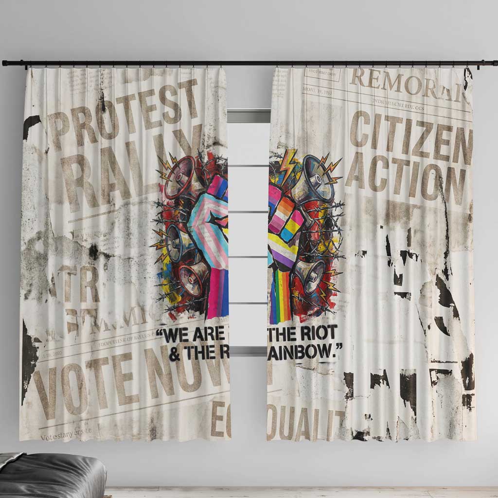 Loud & Proud Window Curtain Riot and the Rainbow Protest Art