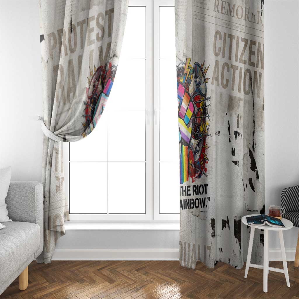 Loud & Proud Window Curtain Riot and the Rainbow Protest Art