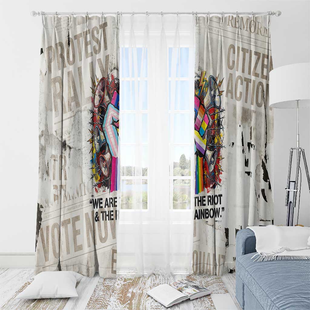 Loud & Proud Window Curtain Riot and the Rainbow Protest Art