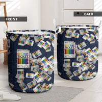 One Way Ticket Laundry Basket Your Journey, Your Path, No Wrong Turns