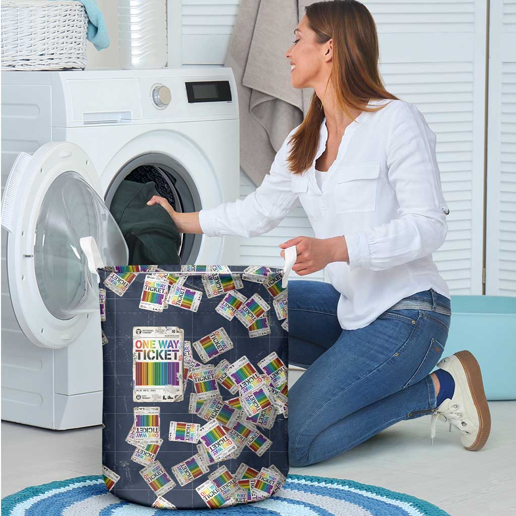 One Way Ticket Laundry Basket Your Journey, Your Path, No Wrong Turns