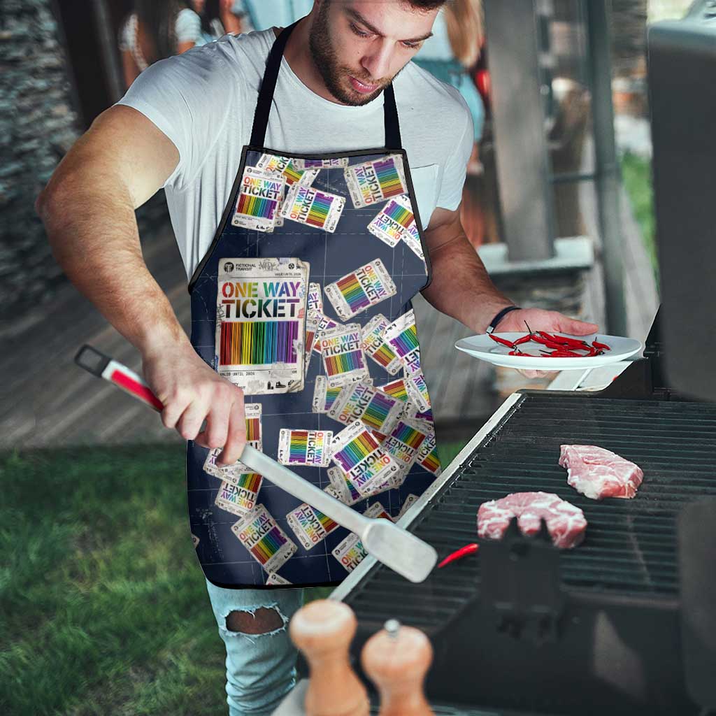 One Way Ticket Apron Your Journey, Your Path, No Wrong Turns