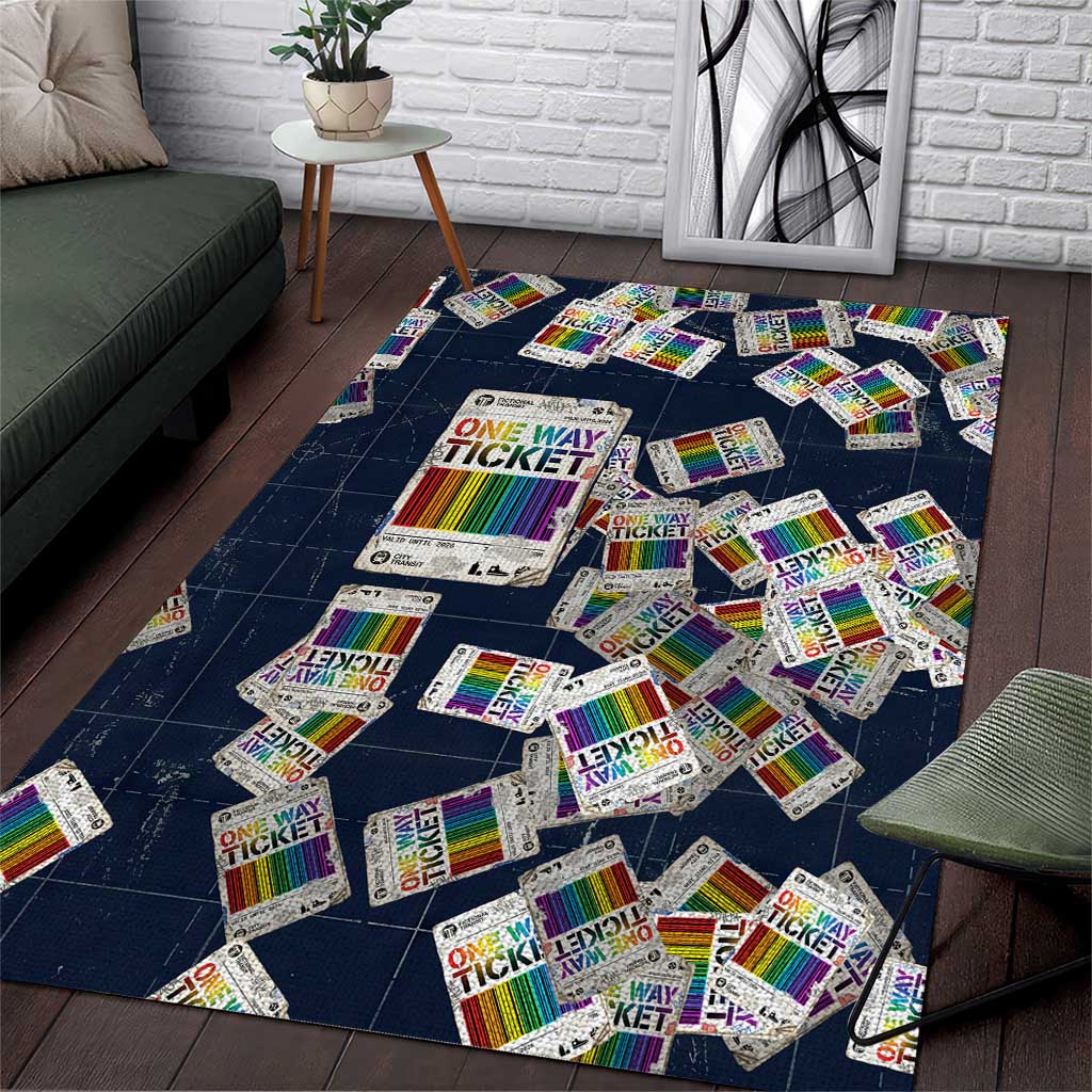 One Way Ticket Area Rug Your Journey, Your Path, No Wrong Turns