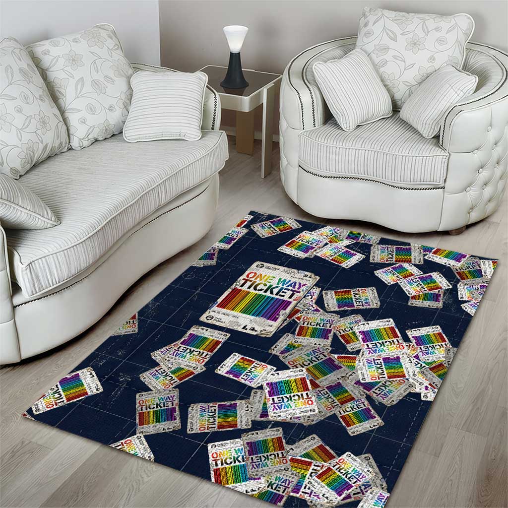 One Way Ticket Area Rug Your Journey, Your Path, No Wrong Turns