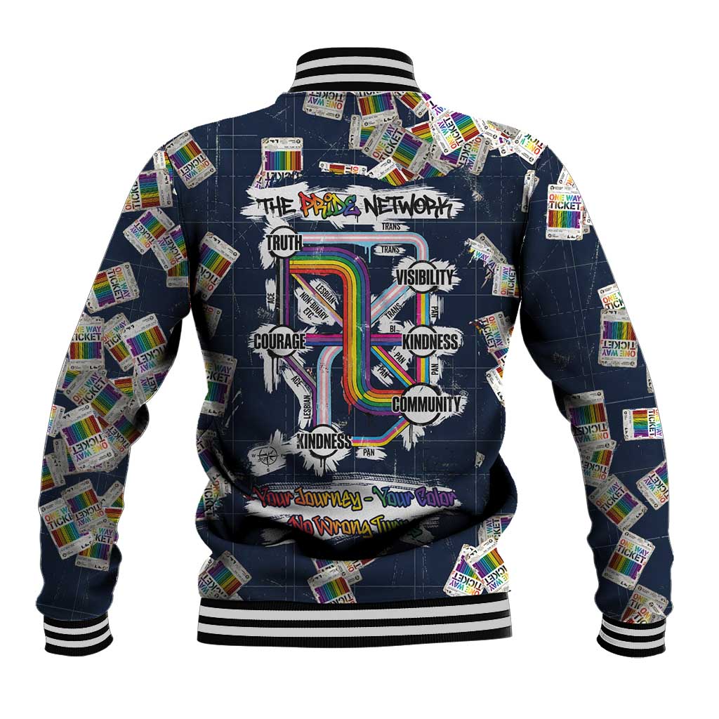 One Way Ticket Baseball Jacket Your Journey, Your Path, No Wrong Turns